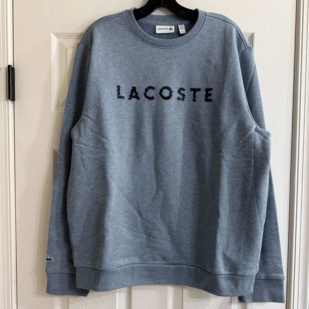 Lacoste Men's Gray Logo Sweatshirt NWOT